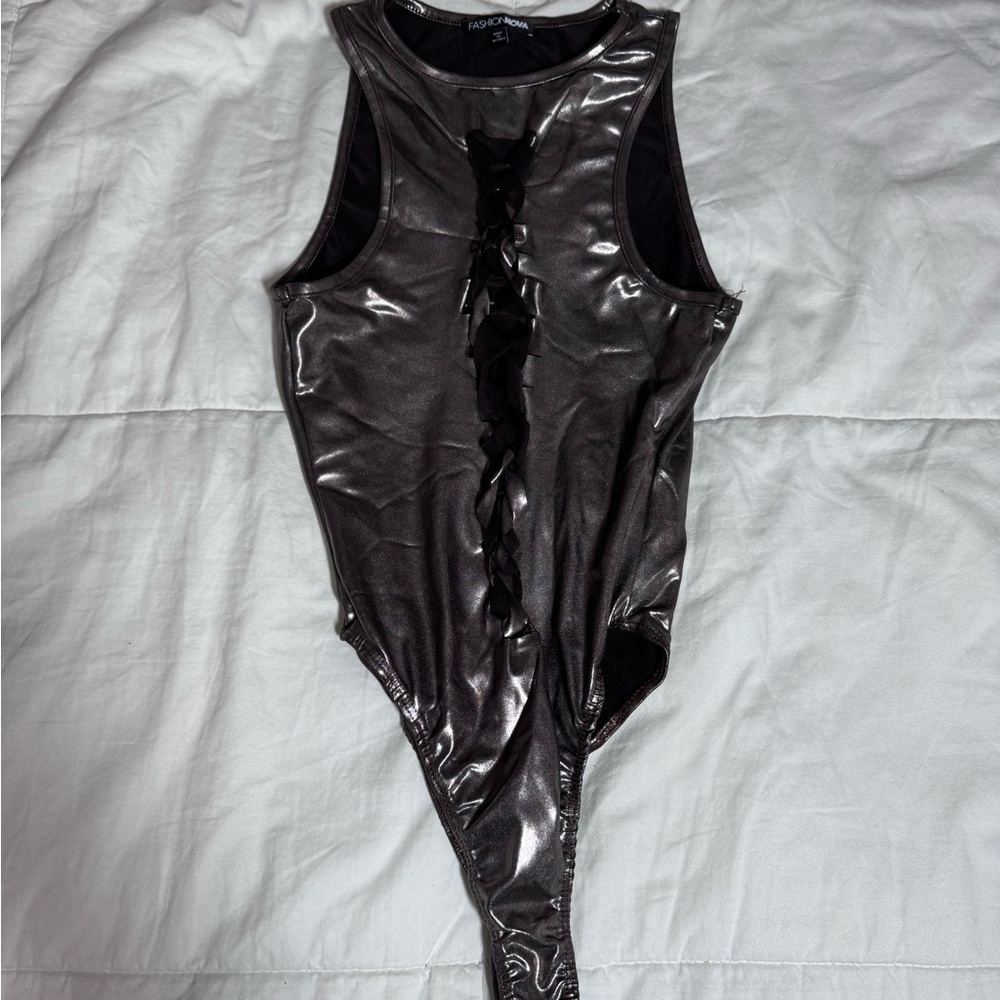 Fashion nova metallic bodysuit